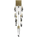 Chandelier Avenue Lighting HF1905-13-AP-BB-C Aspen 13-Light 20"W Multi-light Chandelier in Brushed Brass/Clear Crystals Avenue Lighting