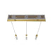 Multi-Light Pendant Avenue Lighting HF1900-3-BOA-BB Boa 3-Light 37"W LED Linear Pendant in Brushed Brass/Studded Crystals Avenue Lighting