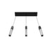 Multi-Light Pendant Avenue Lighting HF1900-3-BOA-BK Boa 3-Light 37"W LED Linear Pendant in Black/Studded Crystals Avenue Lighting