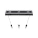 Multi-Light Pendant Avenue Lighting HF1900-3-BOA-BK Boa 3-Light 37"W LED Linear Pendant in Black/Studded Crystals Avenue Lighting