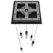 Multi-Light Pendant Avenue Lighting HF1900-5-BOA-BK Boa 5-Light 12"W LED Pendant in Black/Studded Crystals Avenue Lighting