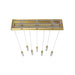 Multi-Light Pendant Avenue Lighting HF1900-7-BOA-BB Boa 7-Light 47"W LED Pendant in Brushed Brass/Studded Crystals Avenue Lighting