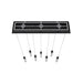 Multi-Light Pendant Avenue Lighting HF1900-7-BOA-BK Boa 7-Light 47"W LED Pendant in Black/Studded Crystals Avenue Lighting