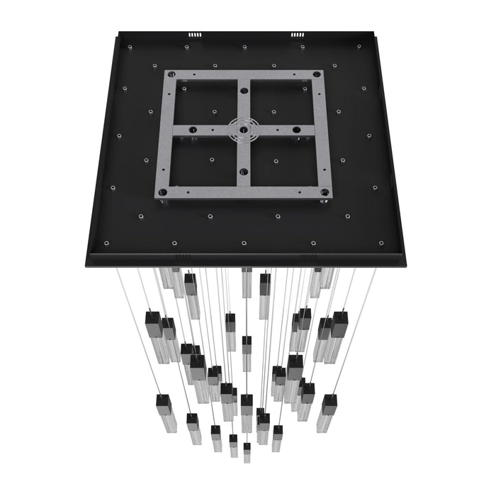 Chandelier Avenue Lighting HF1903-41-BOA-BK Boa 41-Light 36"W Multi-Light Chandelier in Black/Studded Crystals Avenue Lighting
