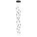 Multi-Light Pendant Avenue Lighting HF2021-BOA-BK Main St. Main Street 21-Light 22"W LED Pendant in Black/Studded Crystals Avenue Lighting