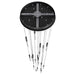 Multi-Light Pendant Avenue Lighting HF2021-BOA-BK Main St. Main Street 21-Light 22"W LED Pendant in Black/Studded Crystals Avenue Lighting