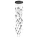 Multi-Light Pendant Avenue Lighting HF2051-BOA-BK Main St. Main Street 51-Light 37"W LED Pendant in Black/Studded Crystals Avenue Lighting