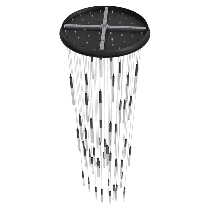 Multi-Light Pendant Avenue Lighting HF2051-BOA-BK Main St. Main Street 51-Light 37"W LED Pendant in Black/Studded Crystals Avenue Lighting
