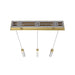 Multi-Light Pendant Avenue Lighting HF1900-3-GL-BB The Original Glacier 3-Light 37"W LED Linear Pendant in Brushed Brass/Bubbled Crystals Avenue Lighting