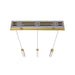 Multi-Light Pendant Avenue Lighting HF1900-3-GL-BB-C The Original Glacier 3-Light 37"W Linear LED Pendant Brushed Brass/Clear Crystals Avenue Lighting