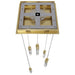 Multi-Light Pendant Avenue Lighting HF1900-5-GL-BB-C The Original Glacier 5-Light 12"W LED Pendant in Polished Chrome/Clear Crystals in Brushed Brass Avenue Lighting