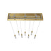 Multi-Light Pendant Avenue Lighting HF1900-7-GL-BB The Original Glacier 7-Light 47"W LED Pendant in Brushed Brass/Bubbled Crystals Avenue Lighting