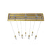 Multi-Light Pendant Avenue Lighting HF1900-7-GL-BB-C The Original Glacier 7-Light 47"W LED Pendant in Brushed Brass/Clear Crystals Avenue Lighting