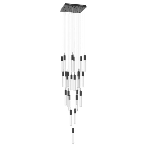 Chandelier Avenue Lighting HF1904-25-GL-DBZ-C The Original Glacier 25-Light 28"W Multi-Light Chandelier in Dark Bronze/Clear Crystals Avenue Lighting