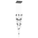 Chandelier Avenue Lighting HF1904-25-GL-DBZ-C The Original Glacier 25-Light 28"W Multi-Light Chandelier in Dark Bronze/Clear Crystals Avenue Lighting
