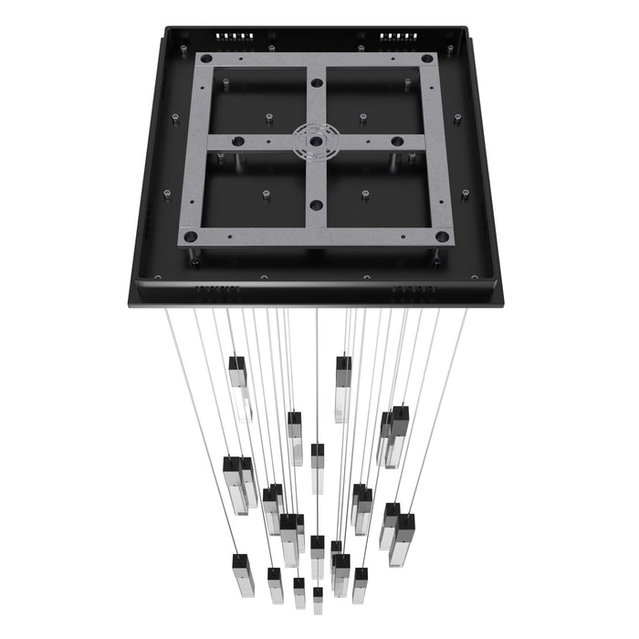 Chandelier Avenue Lighting HF1904-25-GL-DBZ-C The Original Glacier 25-Light 28"W Multi-Light Chandelier in Dark Bronze/Clear Crystals Avenue Lighting