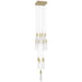 Chandelier Avenue Lighting HF1905-13-GL-BB-C The Original Glacier 13-Light 20"W Multi-Light Chandelier in Brushed Brass/Clear Crystals Avenue Lighting