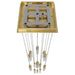 Chandelier Avenue Lighting HF1905-13-GL-BB-C The Original Glacier 13-Light 20"W Multi-Light Chandelier in Brushed Brass/Clear Crystals Avenue Lighting