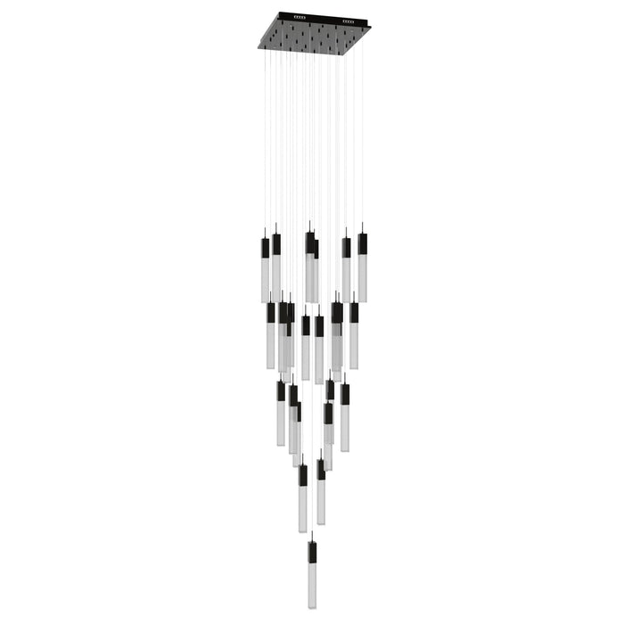 Chandelier Avenue Lighting HF1904-25-GL-DBZ-SNW The Original Glacier 25-Light 28"W Multi-Light Chandelier in Dark Bronze/Snow Crystals Avenue Lighting