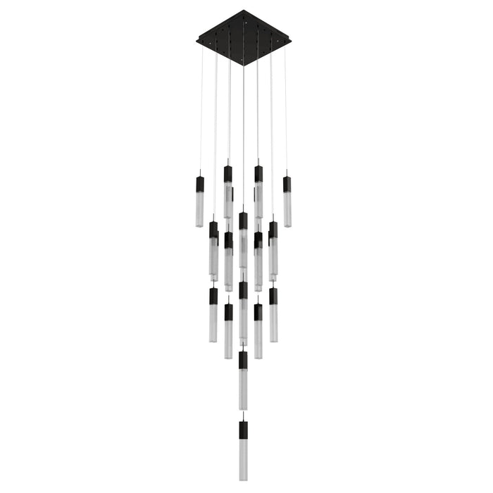 Chandelier Avenue Lighting HF1904-25-GL-DBZ-SNW The Original Glacier 25-Light 28"W Multi-Light Chandelier in Dark Bronze/Snow Crystals Avenue Lighting