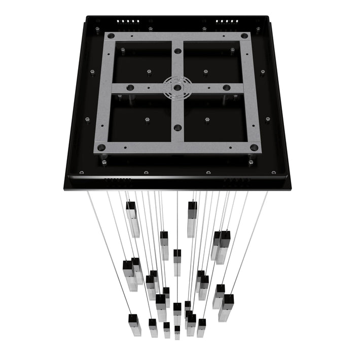 Chandelier Avenue Lighting HF1904-25-GL-DBZ-SNW The Original Glacier 25-Light 28"W Multi-Light Chandelier in Dark Bronze/Snow Crystals Avenue Lighting