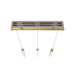 Multi-Light Pendant Avenue Lighting HF1900-3-GL-BB-SNW The Original Glacier 3-Light 37"W LED Linear Pendant in Brushed Brass/Snow Crystals Avenue Lighting