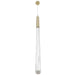 Pendant Light Avenue Lighting HF2020-SNW-BB Main St. Main Street 1-Light 2"W Mini Pendant in Brushed Brass/Snow Clear Acrylic Avenue Lighting