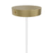 Pendant Light Avenue Lighting HF2020-SNW-BB Main St. Main Street 1-Light 2"W Mini Pendant in Brushed Brass/Snow Clear Acrylic Avenue Lighting