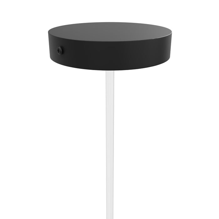 Pendant Light Avenue Lighting HF2020-SNW-BK Main St. Main Street 1-Light 2"W MIni Pendant in Black/Snow Clear Acrylic Avenue Lighting