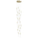 Pendant Light Avenue Lighting HF2021-SNW-BB Main St. Main Street 21-Light 22"W Pendant in Brushed Brass/Snow Clear Acrylic Avenue Lighting