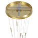 Pendant Light Avenue Lighting HF2021-SNW-BB Main St. Main Street 21-Light 22"W Pendant in Brushed Brass/Snow Clear Acrylic Avenue Lighting