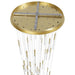 Pendant Light Avenue Lighting HF2051-SNW-BB Main St. Main Street 51-Light 37"W LED Pendant in Brushed Brass/Snow Clear Acrylic Avenue Lighting