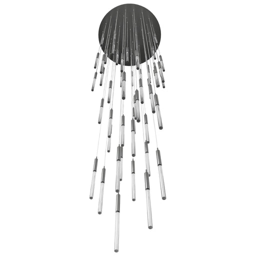 Pendant Light Avenue Lighting HF2051-SNW-PN Main St. Main Street 51-Light 37"W LED Pendant in Polished Nickel/Snow Clear Acrylic Avenue Lighting