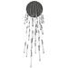 Pendant Light Avenue Lighting HF2051-SNW-PN Main St. Main Street 51-Light 37"W LED Pendant in Polished Nickel/Snow Clear Acrylic Avenue Lighting