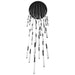 Multi-Light Pendant Avenue Lighting HF2051-SNW-BK Main St. Main Street 51-Light 37"W LED Pendant in Black/Snow Clear Acrylic Avenue Lighting