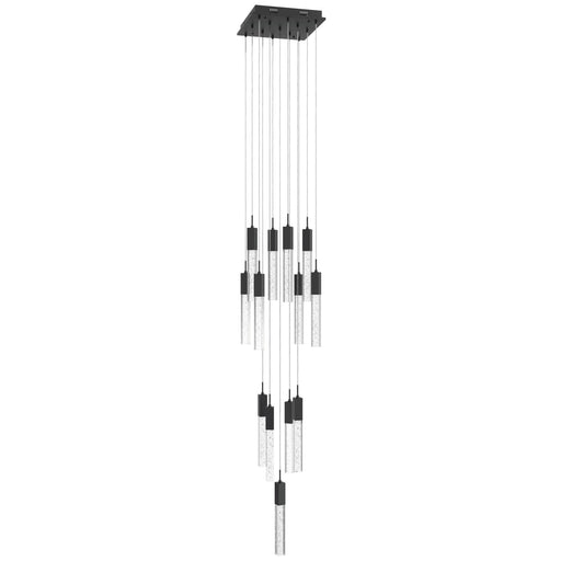 Chandelier Avenue Lighting HF1905-13-GL-BK The Original Glacier 13-Light 20"W Multi-Light Chandelier in Black/Bubbled Crystals Avenue Lighting
