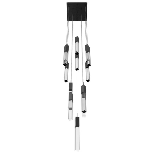 Chandelier Avenue Lighting HF1905-13-GL-BK-C The Original Glacier 13-Light 20"W Multi-Light Chandelier in Black/Clear Crystals Avenue Lighting