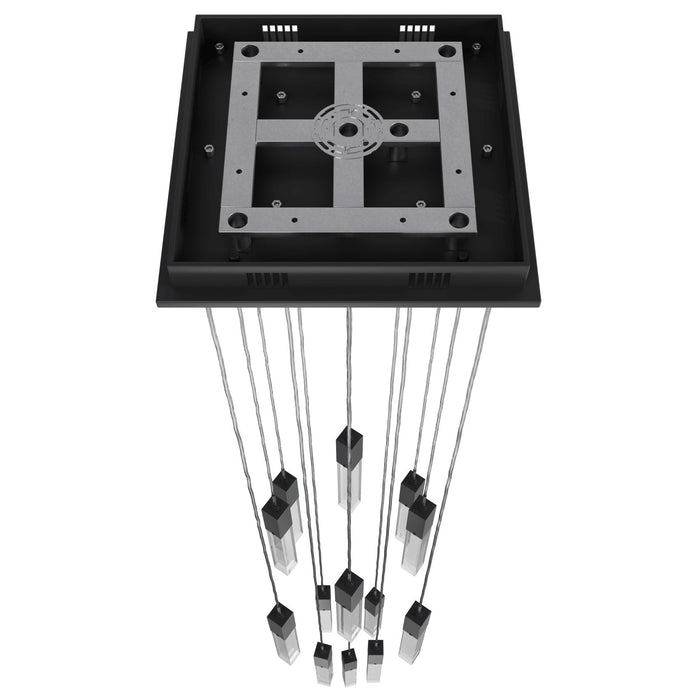 Chandelier Avenue Lighting HF1905-13-GL-BK-C The Original Glacier 13-Light 20"W Multi-Light Chandelier in Black/Clear Crystals Avenue Lighting