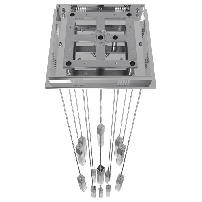 Chandelier Avenue Lighting HF1905-13-GL-CH The Original Glacier 13-Light 20"W Multi-Light Chandelier in Polished Chrome/Bubbled Crystals Avenue Lighting
