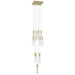Chandelier Avenue Lighting HF1905-13-GL-BB The Original Glacier 13-Light 20"W Multi-Light Chandelier in Brushed Brass/Bubbled Crystals Avenue Lighting