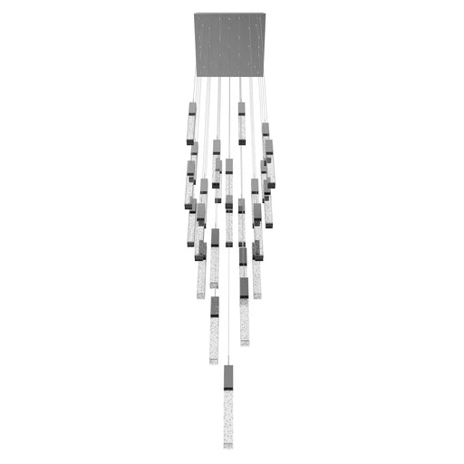Chandelier Avenue Lighting HF1904-25-GL-CH The Original Glacier 25-Light 28"W Multi-Light Chandelier in Polished Chrome/Bubbled Crystals Avenue Lighting