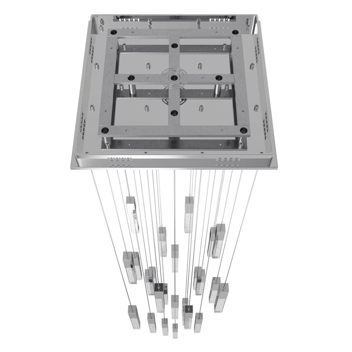 Chandelier Avenue Lighting HF1904-25-GL-CH The Original Glacier 25-Light 28"W Multi-Light Chandelier in Polished Chrome/Bubbled Crystals Avenue Lighting