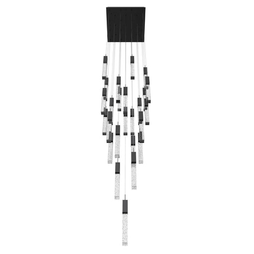 Chandelier Avenue Lighting HF1904-25-GL-BK The Original Glacier 25-Light 28"W Multi-Light Chandelier in Black/Bubbled Crystals Avenue Lighting