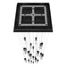 Chandelier Avenue Lighting HF1904-25-GL-BK The Original Glacier 25-Light 28"W Multi-Light Chandelier in Black/Bubbled Crystals Avenue Lighting