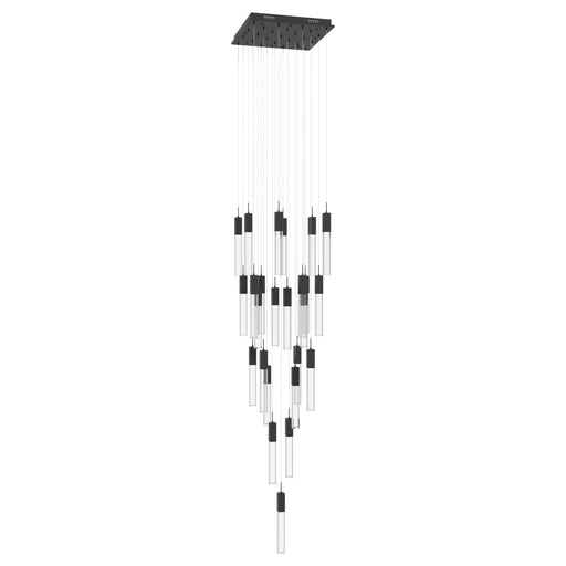 Chandelier Avenue Lighting HF1904-25-GL-BK-C The Original Glacier 25-Light 28"W Multi-Light Chandelier in Black/Clear Crystals Avenue Lighting