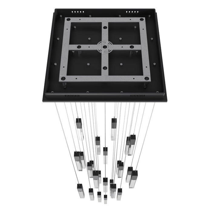 Chandelier Avenue Lighting HF1904-25-GL-BK-C The Original Glacier 25-Light 28"W Multi-Light Chandelier in Black/Clear Crystals Avenue Lighting