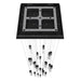 Chandelier Avenue Lighting HF1904-25-GL-BK-C The Original Glacier 25-Light 28"W Multi-Light Chandelier in Black/Clear Crystals Avenue Lighting
