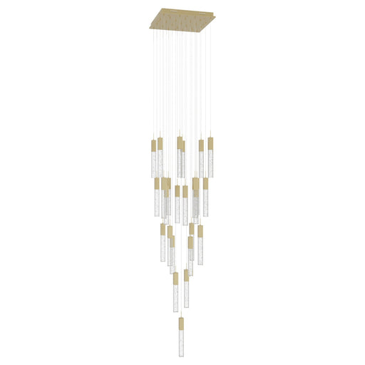 Chandelier Avenue Lighting HF1904-25-GL-BB The Original Glacier 25-Light 28"W Multi-Light Chandelier in Brushed Brass/Bubbled Crystals Avenue Lighting