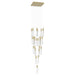 Chandelier Avenue Lighting HF1904-25-GL-BB The Original Glacier 25-Light 28"W Multi-Light Chandelier in Brushed Brass/Bubbled Crystals Avenue Lighting