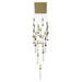 Chandelier Avenue Lighting HF1904-25-GL-BB The Original Glacier 25-Light 28"W Multi-Light Chandelier in Brushed Brass/Bubbled Crystals Avenue Lighting